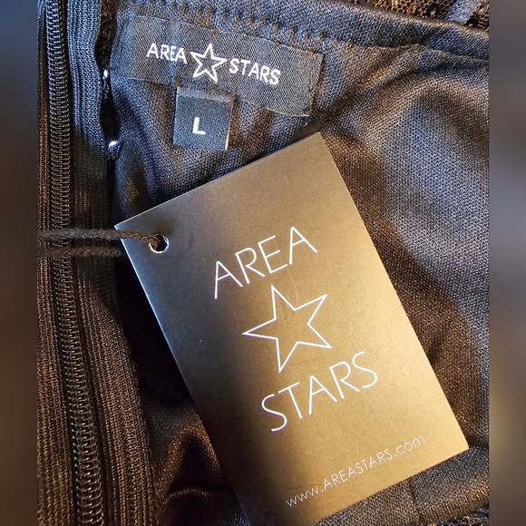Area Stars Black Sequin Sleeveless Midi Dress, Women's Size Large - Picture 10 of 11